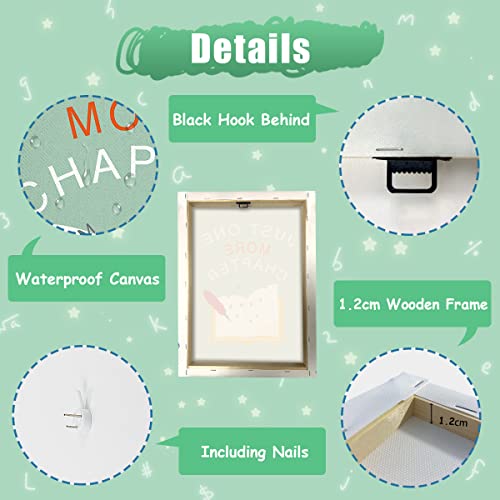 Image of CHDITB Read Book Classroom Decor, Inspirational Quotes Reading Wall Art Print For Kid, 12x16 Inches Colorful Motivational Books Educational Canvas Wall Art For Library Reading Room School Wall Decor
