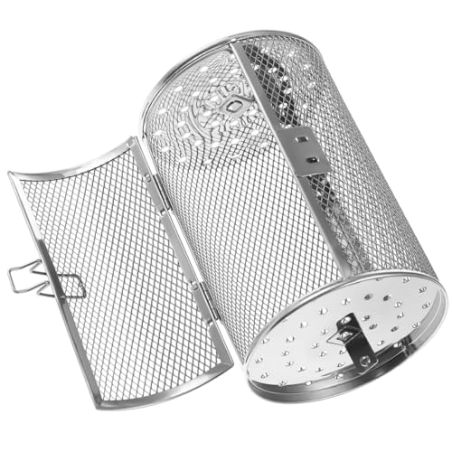 TIDTALEO Stainless Steel Rotisserie Grill Basket for Air Fryer & Oven
