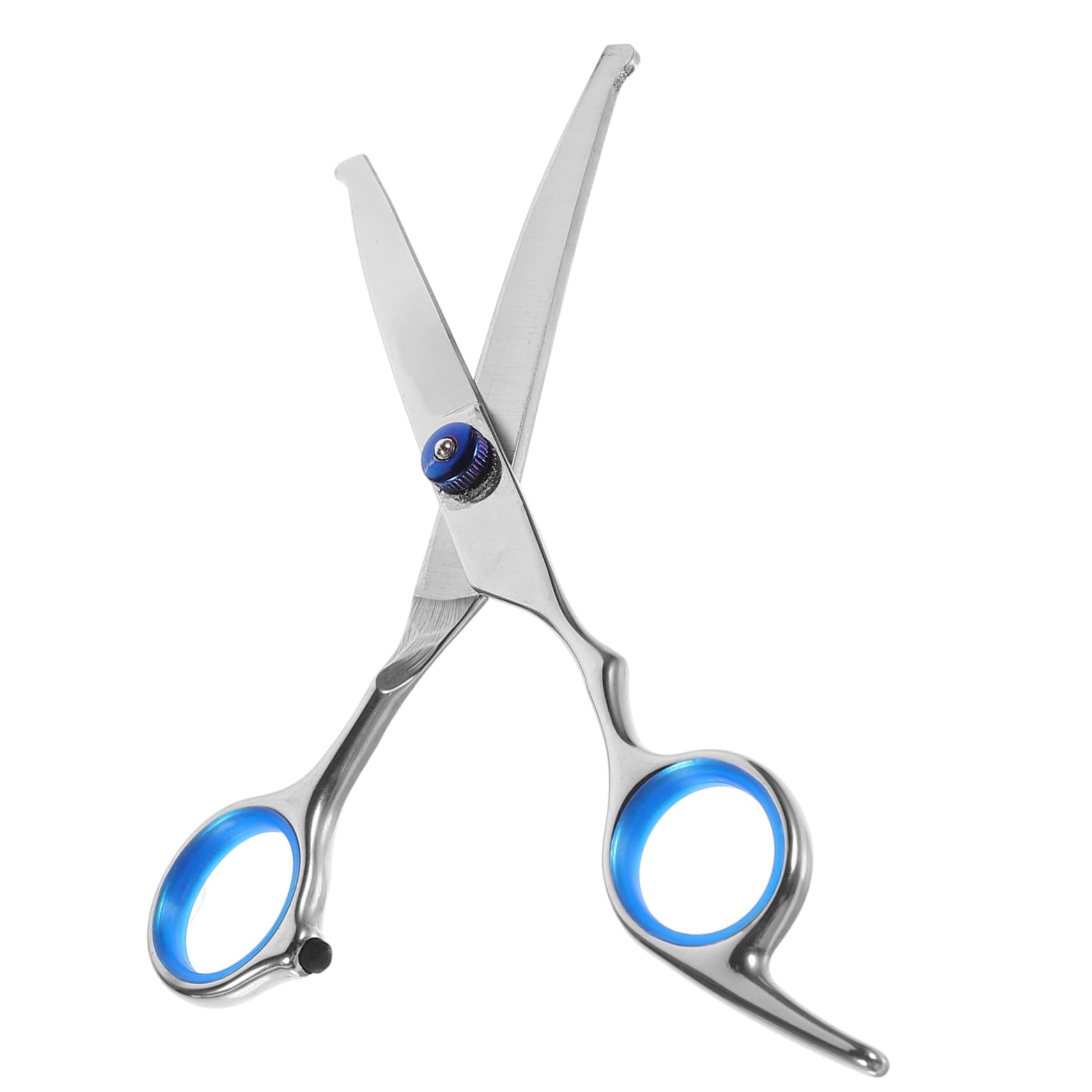 HEMOTON 1pc Pet Hair Trimmer Round Head Scissors for Safe Grooming Portable Rust Pet Hairdressing Shears Ergonomic Design for Home Use for Cats and Dogs Silver