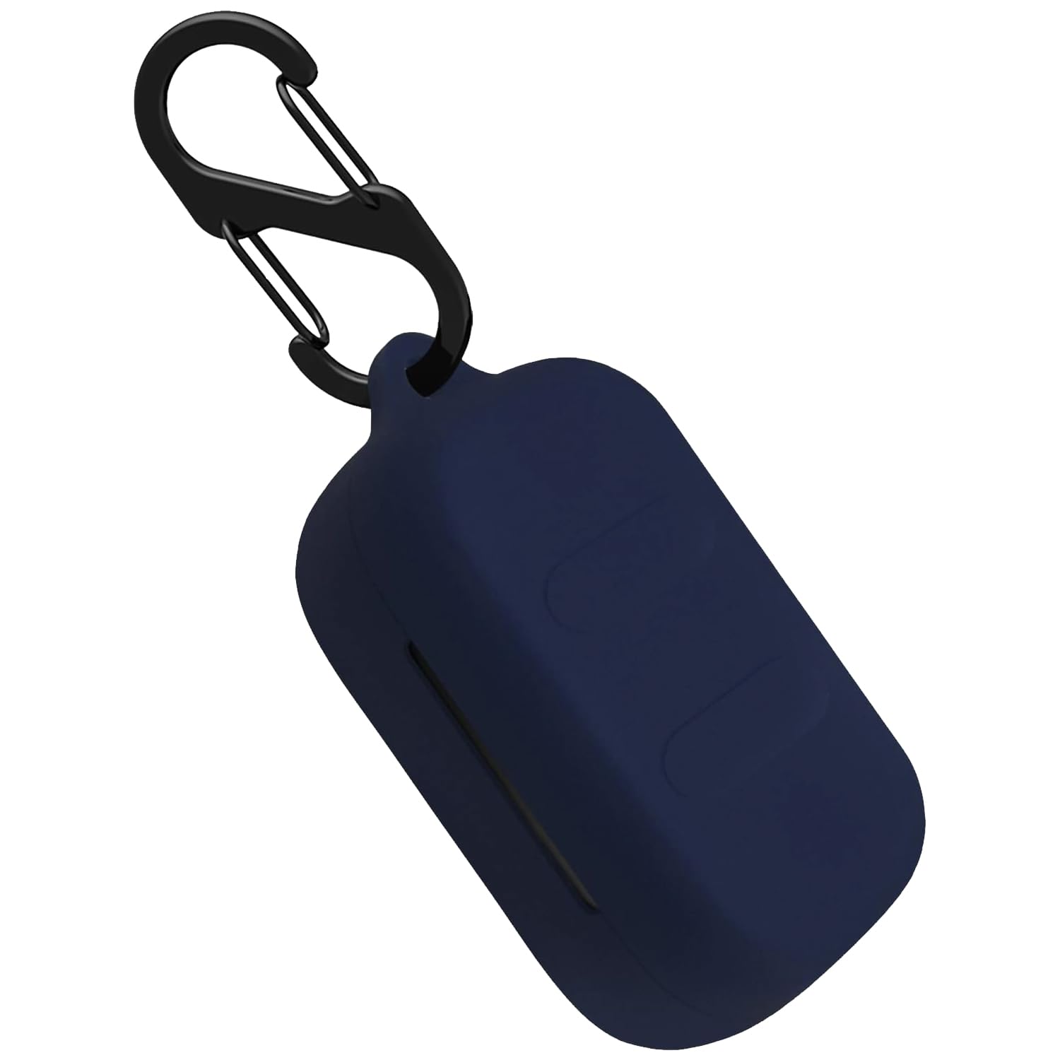 LIRAMARK Silicone Cover Case with Carabiner Compatible with Skullcandy Dime 3 in-Ear Wireless Earbuds (Midnight Blue)