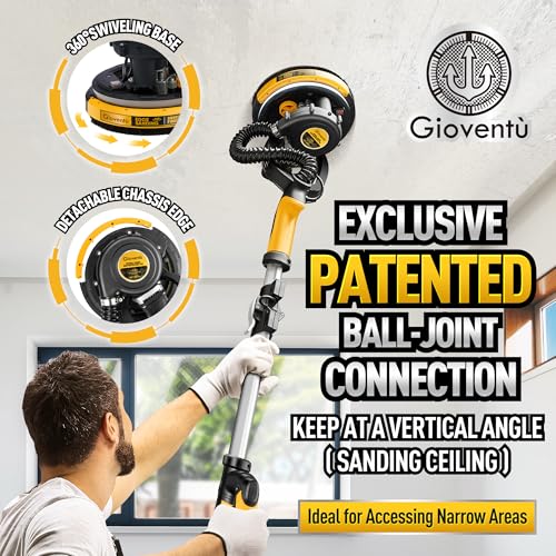 Gioventù Drywall Sander, 750W Powerful Electric Drywall Sander With Vacuum Attachment thumb #3