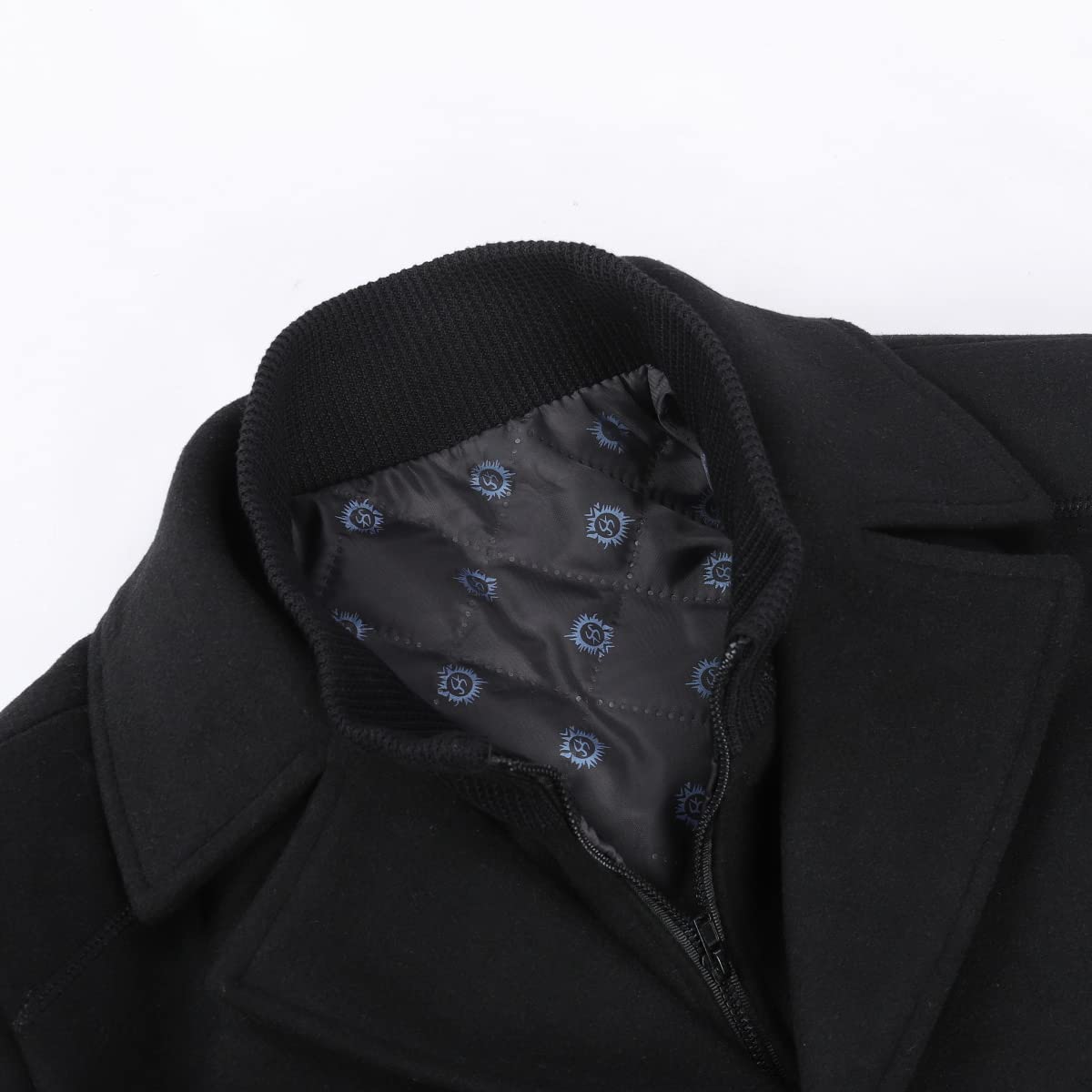 YOUTHUP Cappotto in Lana con Gilet da Uomo Invernale Cappotti Corto di Lana Casual Trench Coat