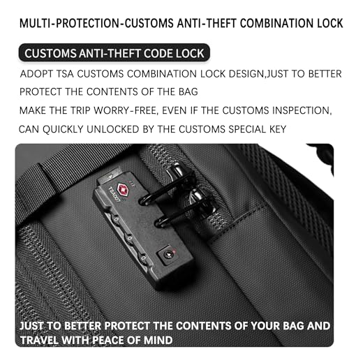 Vacuum Seal Travel Backpack with Vacuum Compression Seal System, 60L Expandable Travel Backpack, Air Compression, Water Resistant, TSA Lock, Carry-On Suitcase Luggage (Black)3