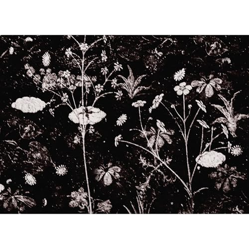 Black Floral Rice Paper, 11.5 x 16 inch (1pc) - Mulberry Paper for Decoupage Furniture Print Crafts