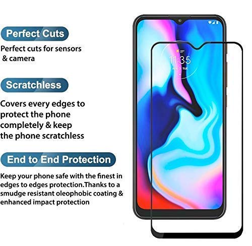 Image of Screen Protector for Motorola Moto G50 (Black) Tempered Glass Edge-to-Edge 6D Screen Guard With Installation Kit