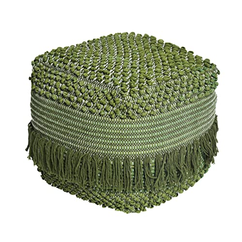 how to add texture to a room Christopher Knight Home Madrid Pouf, Olive Green