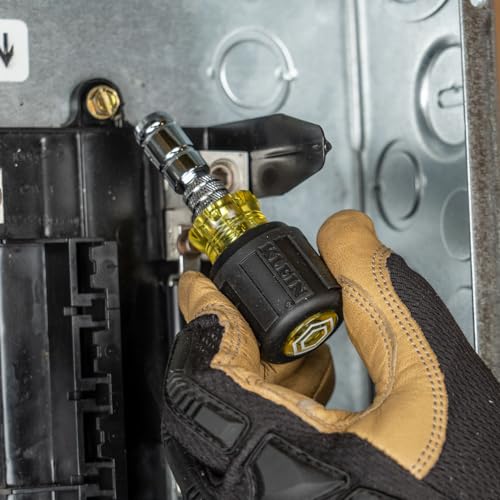 Image of Klein Tools 80065 Schrader Driver Kit with Multi-Bit 11-in-1 Screwdriver /Nut Driver and 2-in-1 Nutdriver, Hex Head Slide Drive, 2-Piece