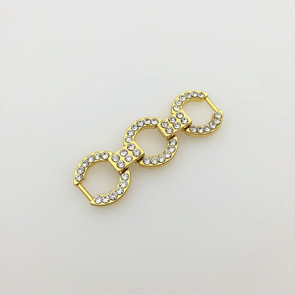 LOUKEKE 5pcs Bikini Connectors - Alloy Rhinestone Metal Connectors for Swimwear, DIY Accessories, and Garments