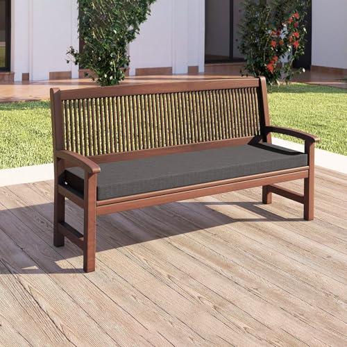 Coussin de banc de jardin imperméable bleu ciel 180 cm amovible - 3