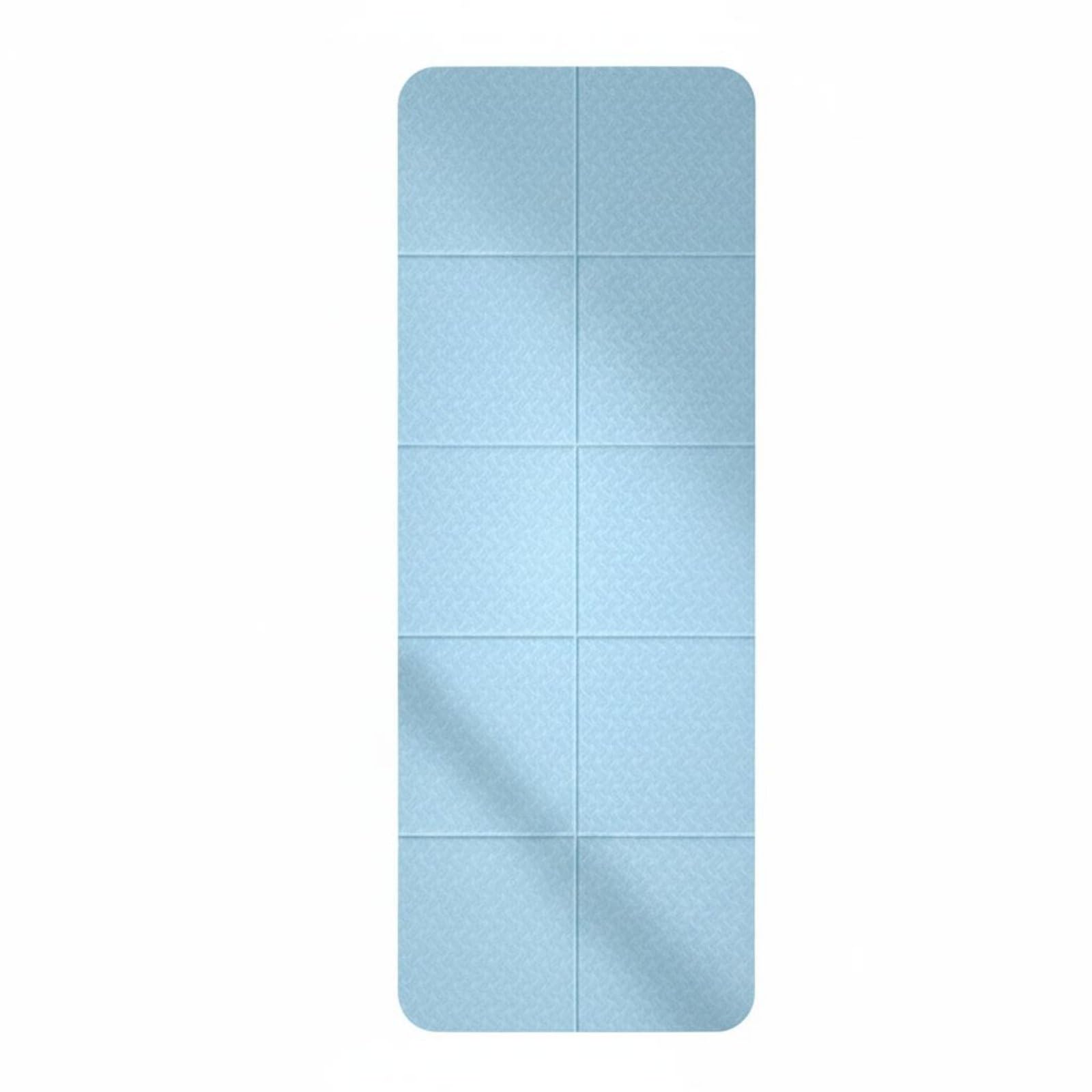 Thickened Cushion Foldable Exercise Mat Easy to Stow Non-Slip Workout Mat Multi-Purpose Thick Floor Exercise Pad for Beginners, Home, Gym, Travel, Blue, 183-80-0.8-image-45