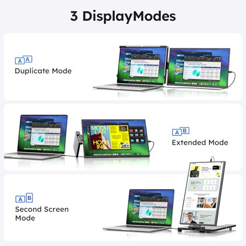 Image of Dopesplay Laptop Screen Extender, 15.6 inch FHD 1080P IPS External Portable Monitor for Laptop, Plug & Play Dual Screen Monitor for 13 inch-17 inch Laptops, Compatible with Mac, Wins, Chrome, Android, Dex