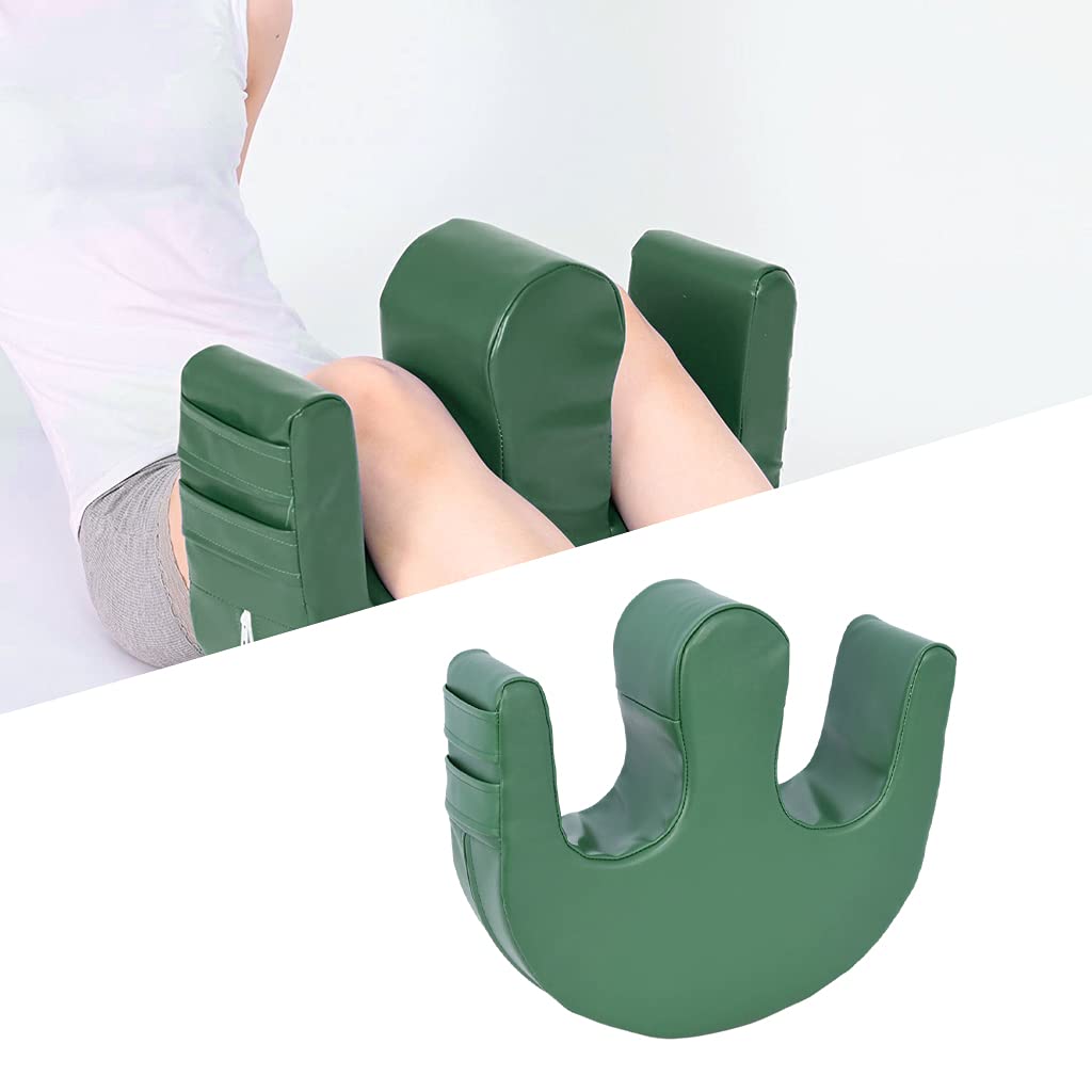 Almohada Antiescaras para Adultos Cojín para Pacientes Almohadilla Auxiliar para Transferencia Soporte Ergonómico de Piernas en Material PU y, Verde