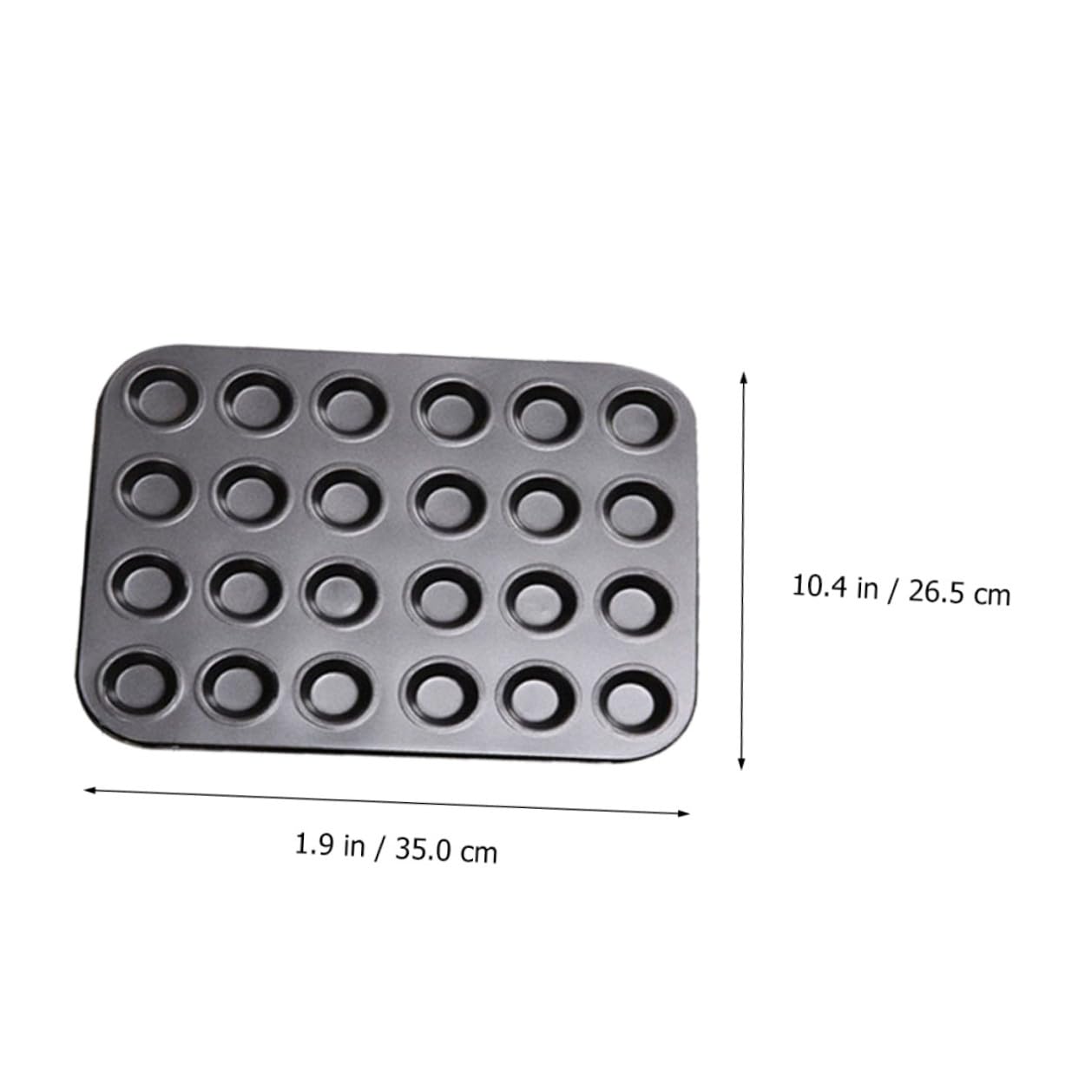 Ipetboom Stampi Antiaderenti per Muffin 24 Cavità 2 Pezzi Nero