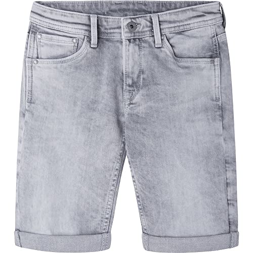 Jeans Slim Pepe Cashed Per Bambini E Ragazzi - Taglio Slim, 5 Tasche, Lavaggio Grigio