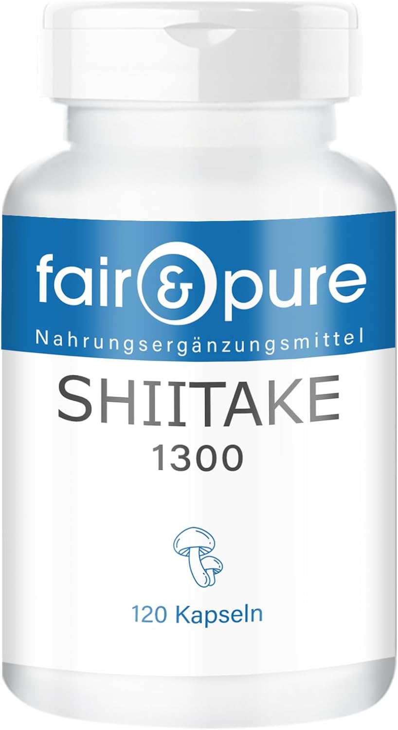Fair & Pure – Shiitake 1300mg – 120 capsules (Lentinula edodes) – vegan