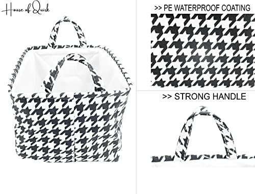 Image of House of Quirk 15Litre Storage Baskets, Rectangle Collapsible Storage Bins with Handles for Closet Shelves Organizer, Decorative Baskets for Home, Office, Nursery, Laundry (30x25x20cm, Medium)