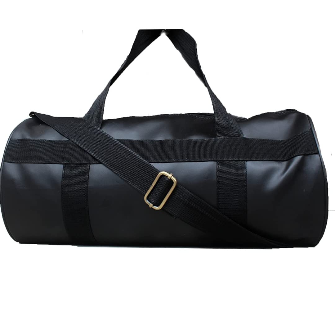 TruvicPolyester 23 Cms Duffle Bag(Round tap), Black, Black, Gym Bags