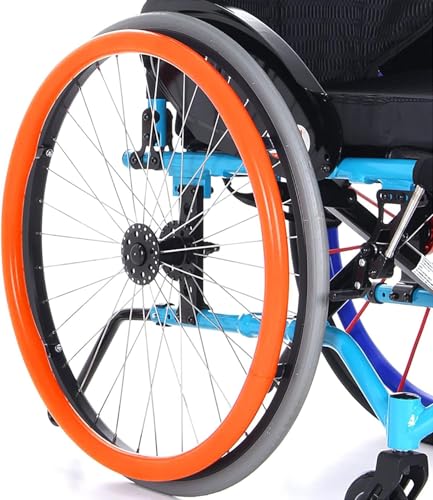 Fundas para llantas de silla de ruedas, mejora de agarre antideslizante para una mejor tracción, accesorios de protección para sillas de ruedas de 20 a 24 pulgadas, protección de manos y comodidad