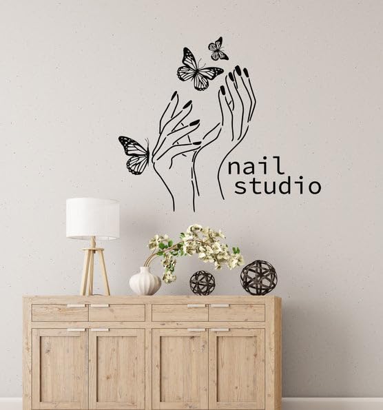 Beauty Salon Nail Studio Vinyl Wall Art Decal Stickers Kitchen Décor, Size: 27 X 32cm-image-26