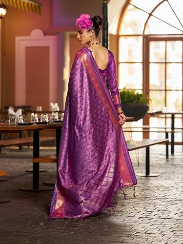 Image of SWORNOF Women's Patola silk saree for Patola festival Wedding silk with rich pallu Design sarees for women with blouse piece