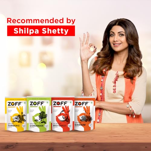 Image of Zoff Powder Masala Spice Combo - Chilli Powder, Turmeric Powder, Coriander Powder & Garam Masala Pack of 4-100g Each