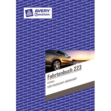 Avery Zweckform 223 Fahrtenbuch für PKW (A5, 40 Blatt) (6 Stück)