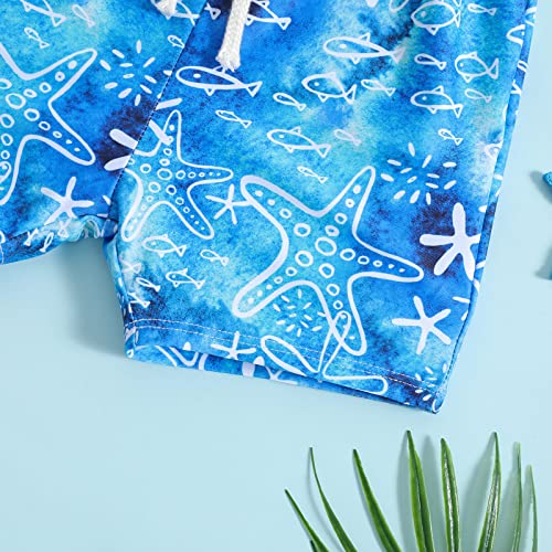 Calções de banho de praia de secagem rápida para bebês meninos e bebês