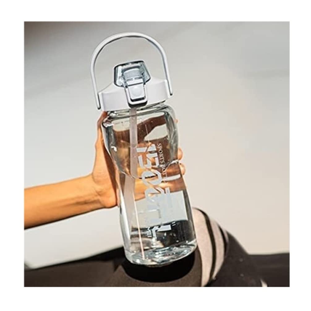 Botella de Agua Botella De Agua De Gran Capacidad 1.5L 2.0L 3.8L Con Asa Botellas De Gimnasio Al Aire Libre Fitness Sports BPA Free Jarra Linda Frasco Transparente Botella Agua ( Color : Blue 1500ml )