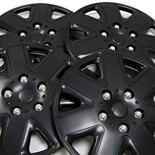 Image of Pack of 4 Hubcaps | Size 16-Inches | Wheel Covers | Style 1026 | Snap-On (Pop-On) Type Hub-caps (Not Fits Bolt-On Type) | Wheel Skin Cover WC5-16-1026-B
