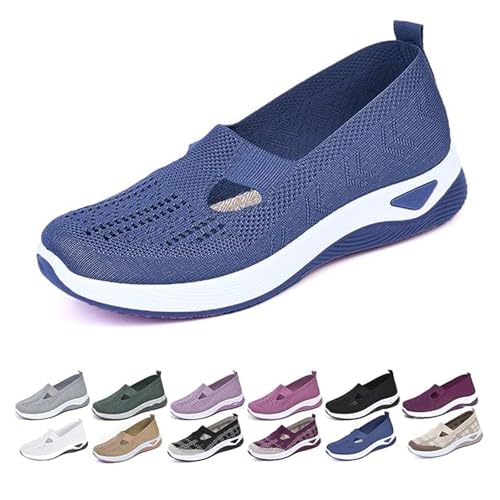 Women's Orthopedic Walking Shoes - Lightweight, Loose Fit, Breathable, Mesh-Comfortable, Soft Soled, Wide & Bulky Sneakers