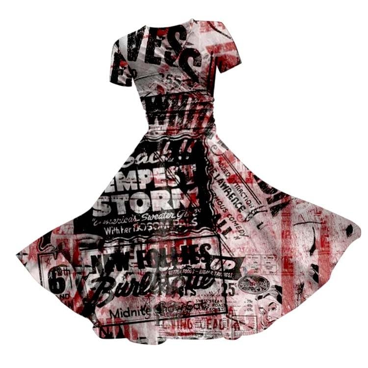 HUIFUAO Halloween Dresses for Women Scary Bloody Fancy Dress Plus Size Halloween Costumes V Neck Short Sleeve Party Evening Horror Festival Cosplay Outfits Clothes (Z04 Red #1, A)