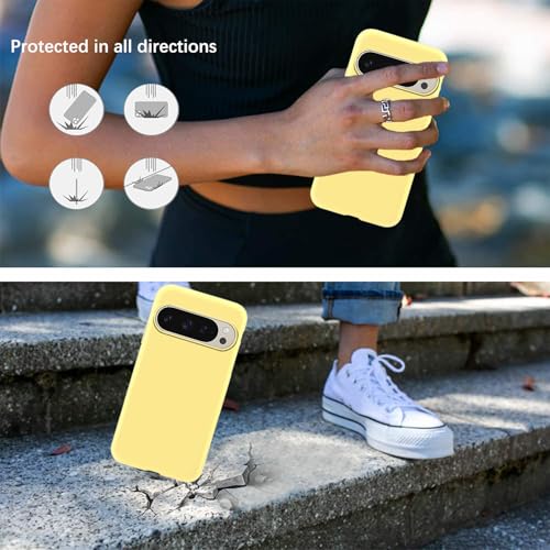 Coque Pixel 9 Pro XL silicone jaune protection fine et douce