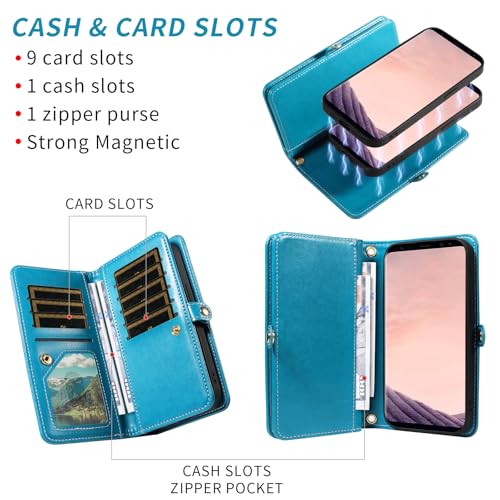 Pochette Samsung S8 Plus zippée pour centraliser cartes et monnaie