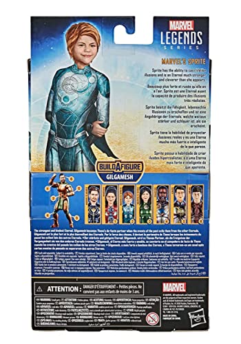 Image of Marvel Hasbro Legends Series The Eternals Sprite 6-Inch Action Figure Toy, Movie-Inspired Design, Includes 2 Accessories, Ages 4 and Up | Marvel Legends Eternals 6 Inch Action Figure BAF Gilgamesh - Sprite