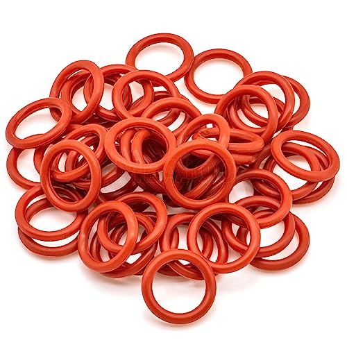 Image of 50PCS #11105 O-Ring, OEM Size Nitrile Rubber Seal, Compatible with V-Twin Cruiser & Touring Style Motorcycles - Engine, Transmission & Primary Drive - Leak Proof & Vibration Resistant (Orange)