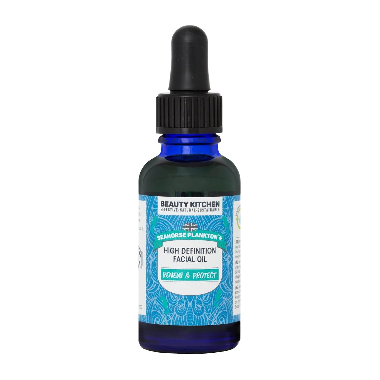 Beauty KitchenRenew & Protect' Seahorse Plankton + High Definition Facial Oil | Packed With A Blend Of Marine Extracts | To Renew & Protect The Skin | Vegan & Cruelty Free | 30 Ml