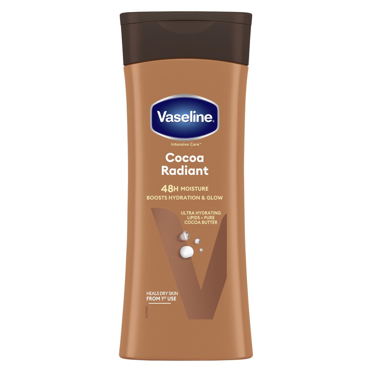 Vaseline Cocoa Radiant Body Lotion – Deep Moisturising Body Cream with Vaseline Jelly & 100% Cocoa Butter – Repairs Dry, Itchy Skin and Restores Natural Glow 6x 400ml