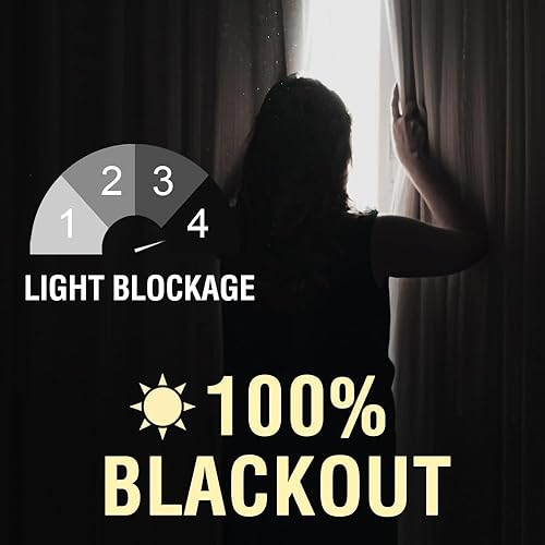 Miniatura 8 de H.VERSAILTEX - Cortinas 100% opacas con aislamiento térmico, texturizadas, de lino, con bloqueo de calor y luz completa, psala de estar y