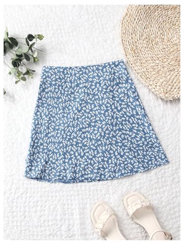 Milumia Women's Ditsy Floral Tie Side Wrap Skirt Flared A Line Short Skirts Boho Mini Skirts2
