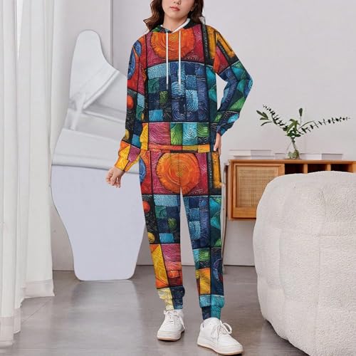 Boys' Girl's Sweatshirt Set 2 Piece Pullover Hoodie Jogger Sweatpants Pants, Brazilian Patterns2