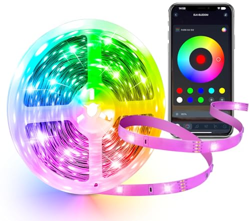 IYGLKD LEDテープライト 20M RGB音楽LEDテープ 5V USB式 アプリ制御 led strip light フルカラー led light 室内用テープライト 間接照明 ハロウィーン・クリスマス・パーティー雰囲気装飾イルミネーション セット(20メートル一本)