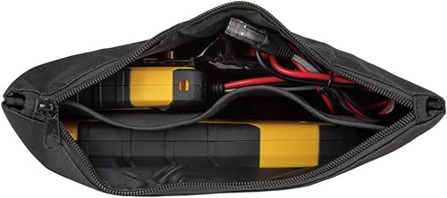 Miniatura 2 de Klein Tools VDV770-500 Bolsa de nailon con cremallera, bolsa de herramientas negra dividida, varios usos, incluyendo kit Klein Tools Tone y sonda Nº