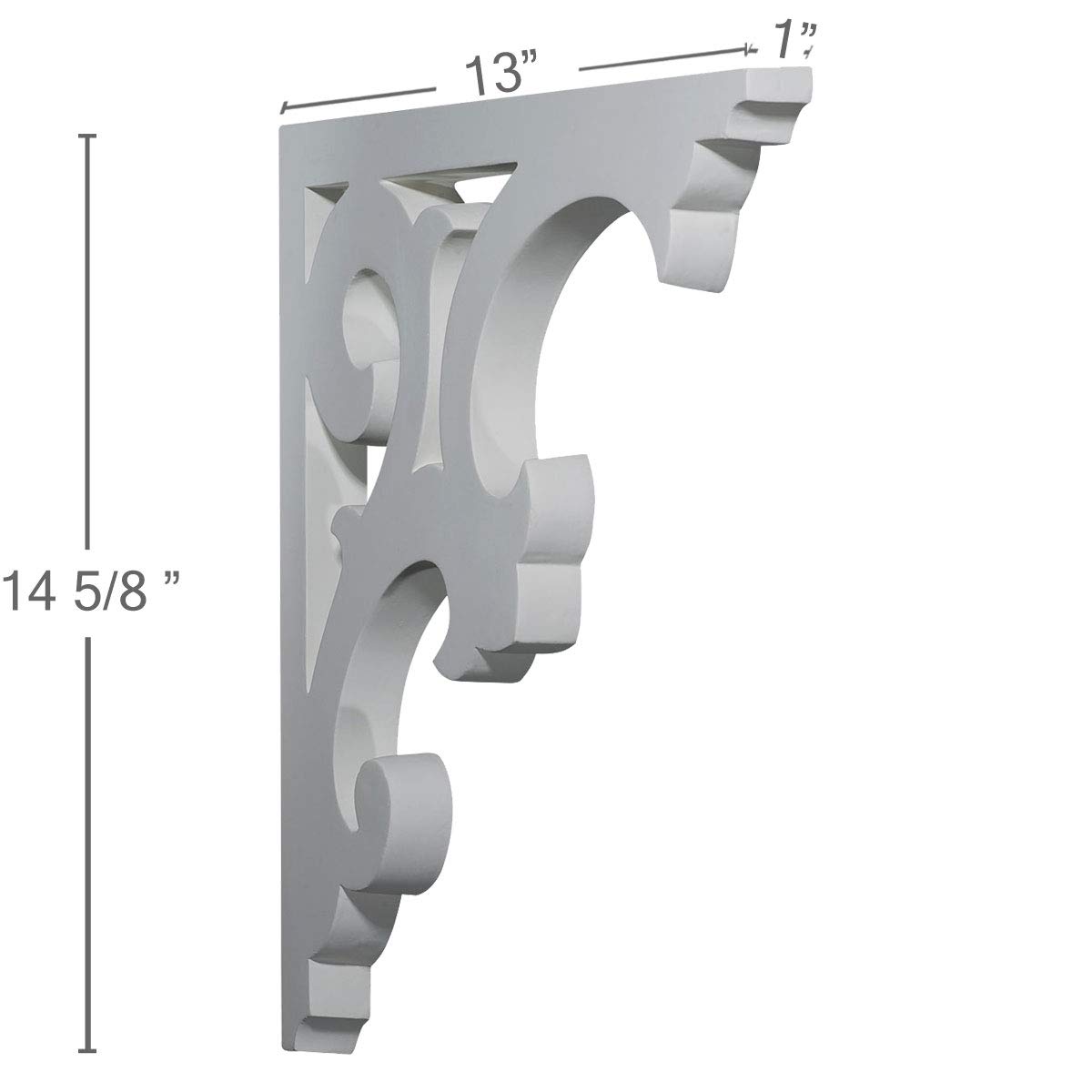 Chesterfield White Urethane Decorative Bracket 13" x 14"
