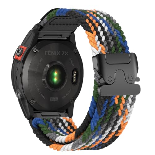 Bracelet sport 26mm nylon élastique respirant pour Garmin Fenix 7X et 6X Pro
