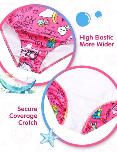 Image of Girls Swimsuit One Piece Ruffles Bathing Suit Kids' Swimwear Quick Dry Summer Beach for 2-14Y