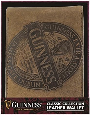 Guinness Brown Leather Wallet With Classic Collection Label Design