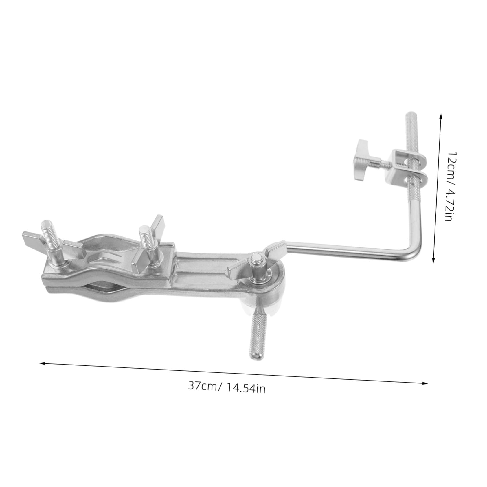 MAGICLULU Abrazadera Doble Z para Cencerro con Soporte Ajustable Montaje Compacto para Batería y Percusión Accesorio Resistente para Jazz y Escenario