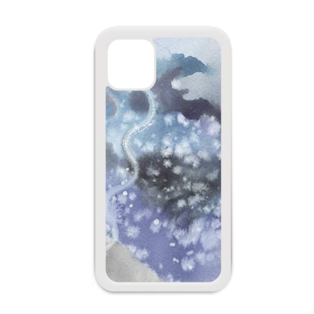Coque iPhone 12 Pro Max en encre abstraite blanche pour Apple mobile - 4