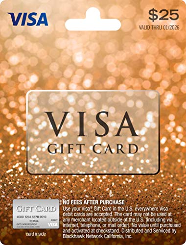 $25 Visa Gift Card (plus $3.95 Purchase Fee)