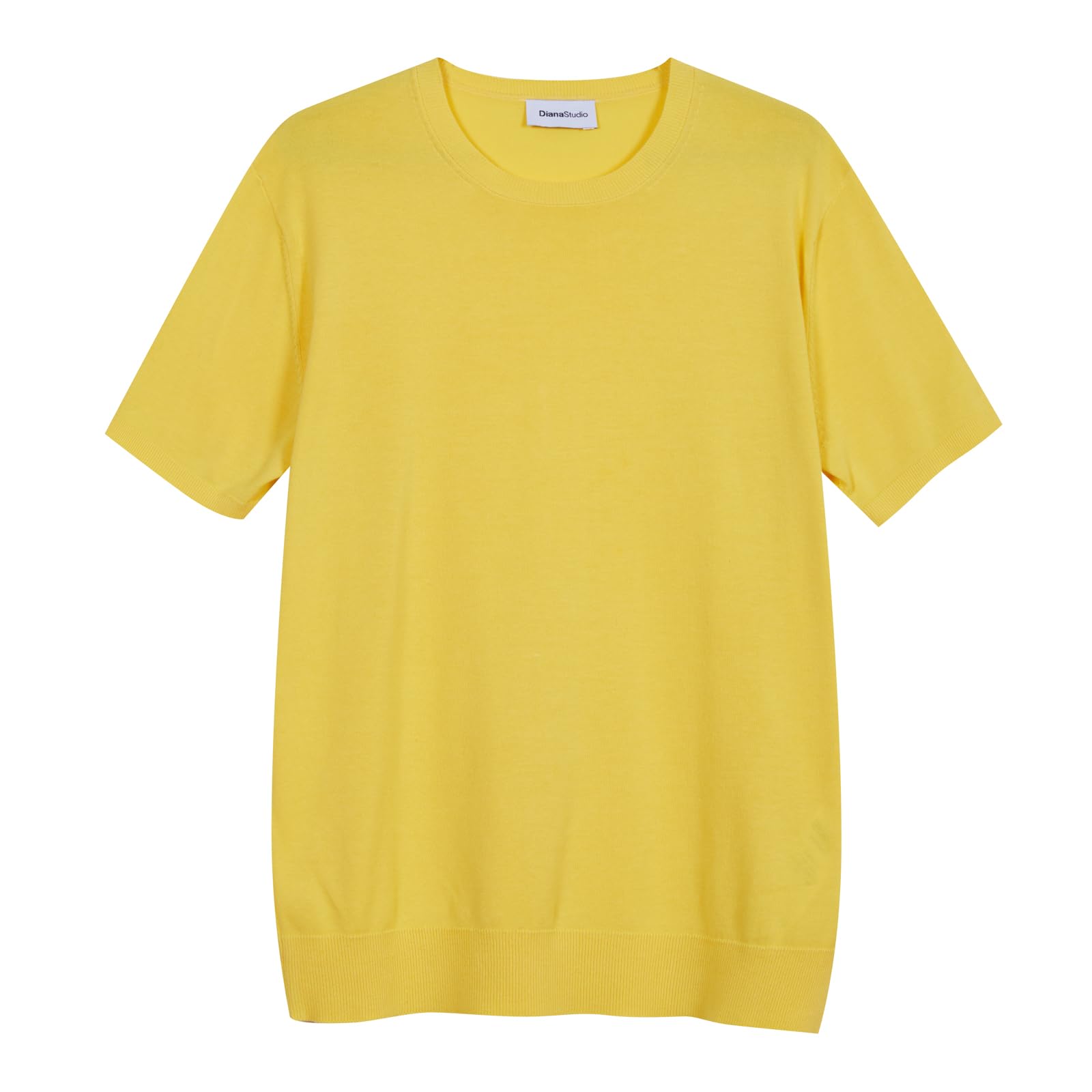 Diana Studio – T-Shirt aus 100 % frischer, extra gezwirnter Baumwolle, Herren, Gelb, Größe M